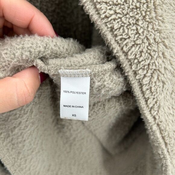 KOOLABURRA UGG Beige Light Brown Super Soft Teddy Open Cardigan Sweater Size XS - Picture 5 of 5